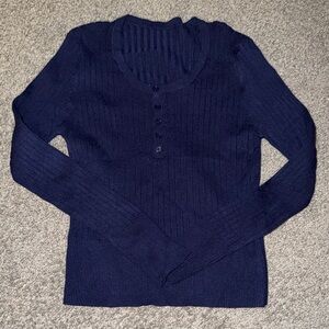 Navy Blue Women's Crew Neck Sweater